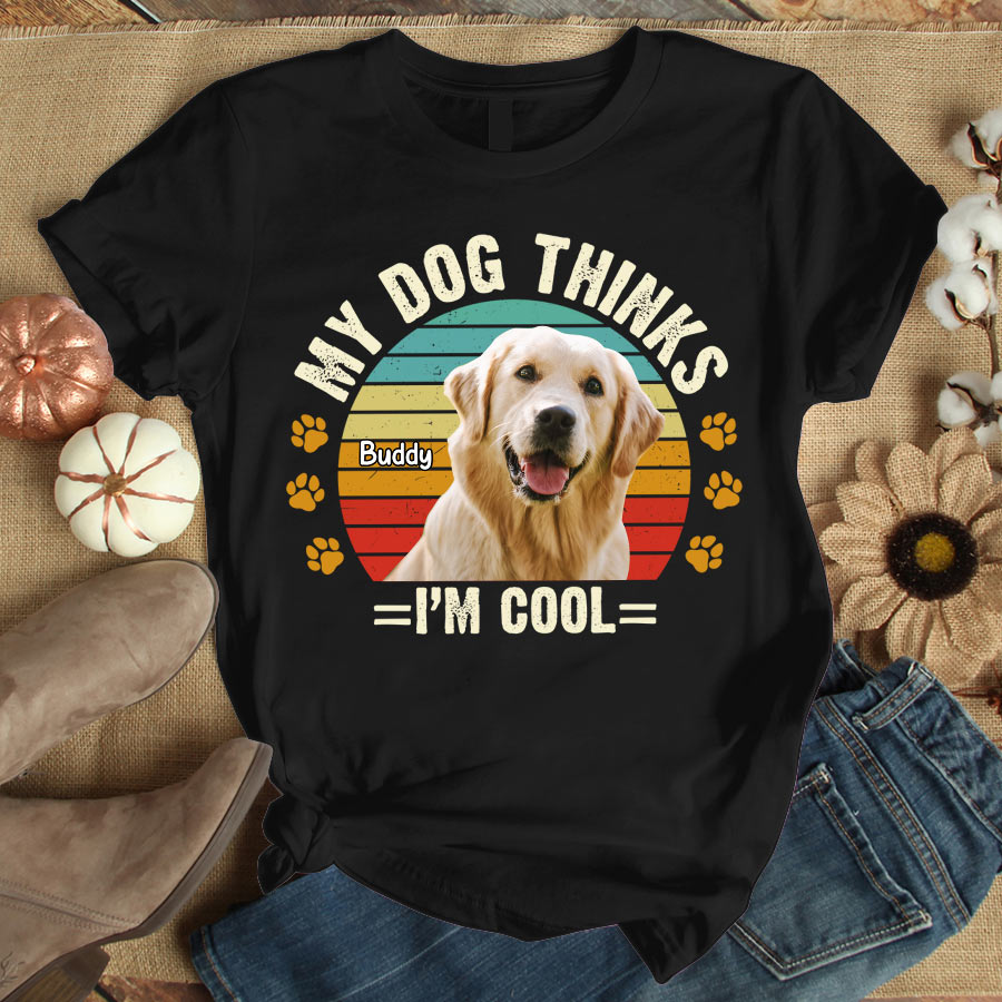 Custom Dog Mom Shirt Customized Dog Photo &amp; Text Personalized Upload Dog Photo Shirt