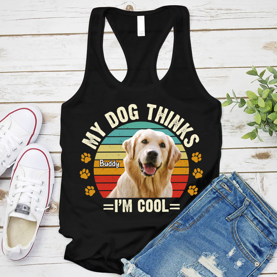 Custom Dog Mom Shirt Customized Dog Photo &amp; Text Personalized Upload Dog Photo Shirt