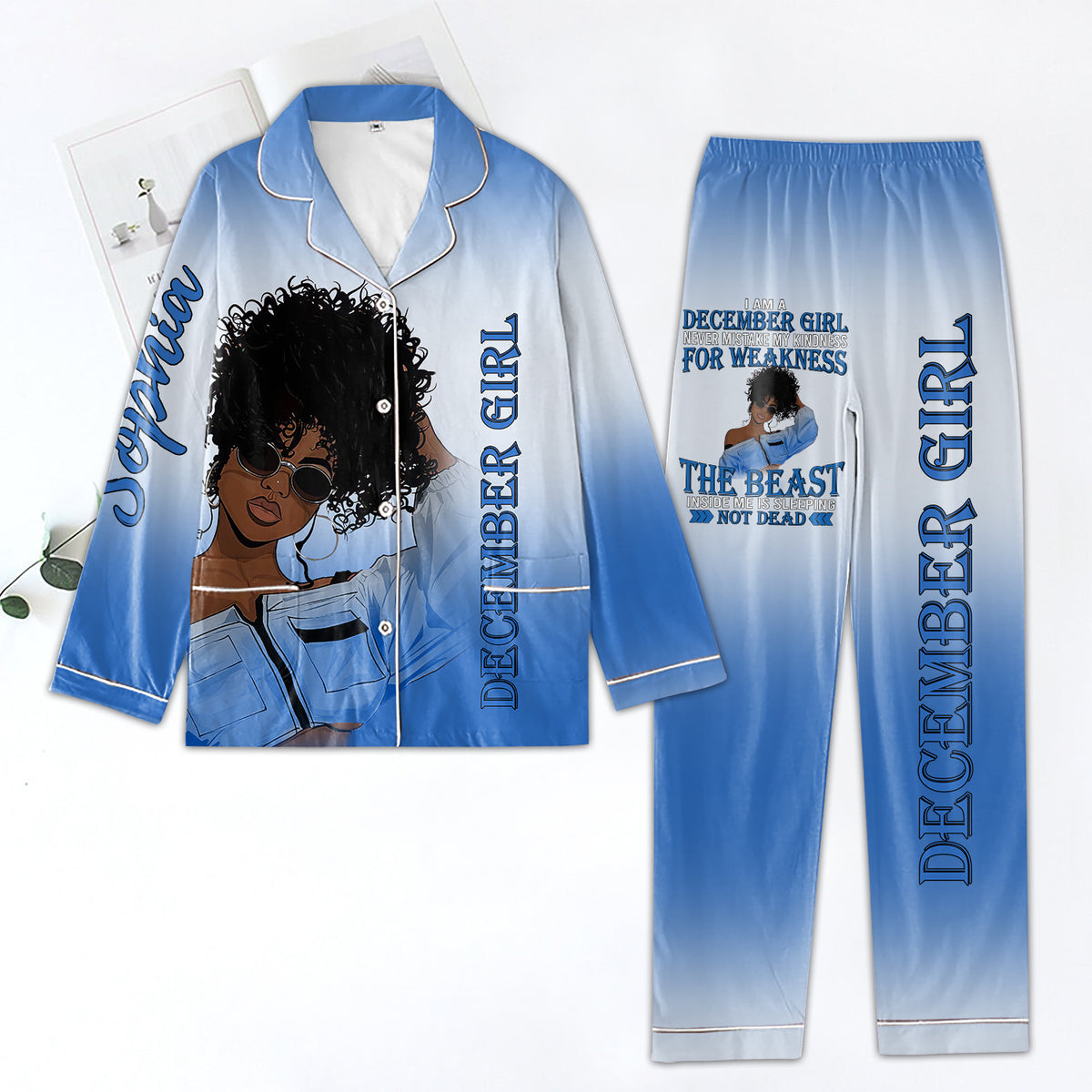 Personalized Women&#39;s Pajama Set, Gift For December Queen