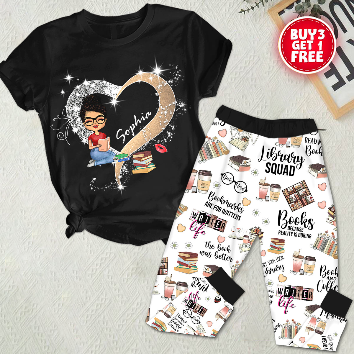 Premium Pajamas Set - Personalized Gift Ideas For Book, Reading Lover