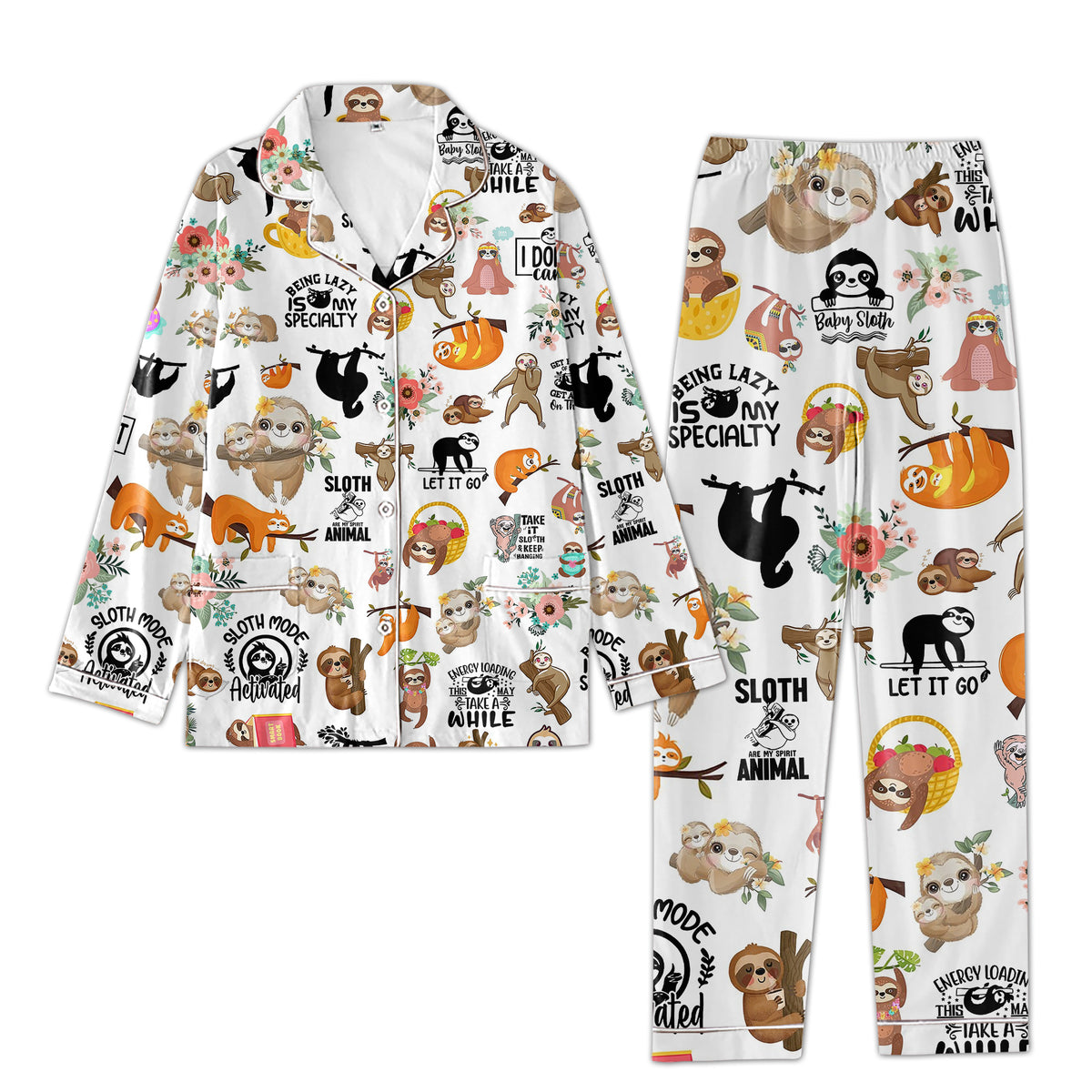 Premium Pajamas Set - Gift For Sloth Lovers - Gerbera Story