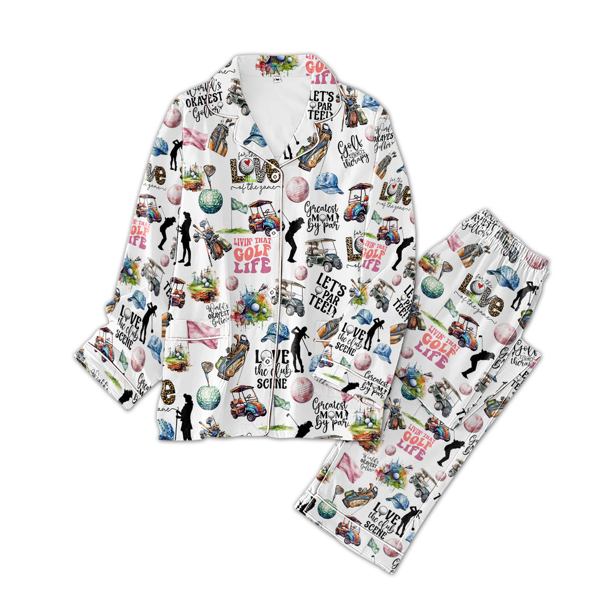 Personalized Women&#39;s Pajama Set, Gift For Golfers