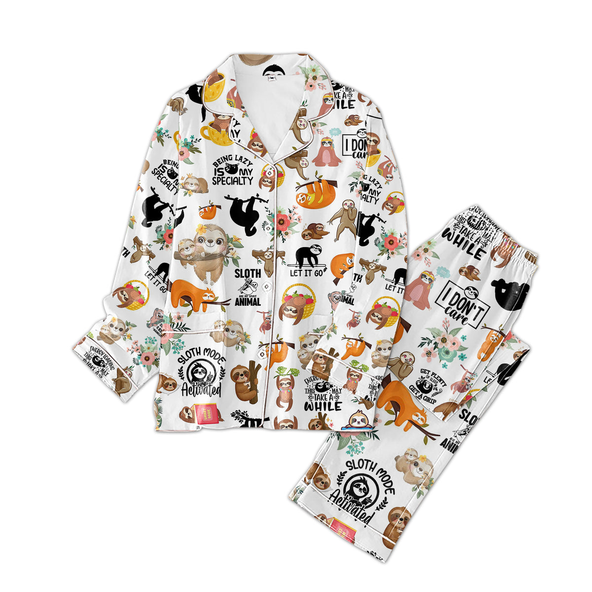 Premium Pajamas Set - Gift For Sloth Lovers