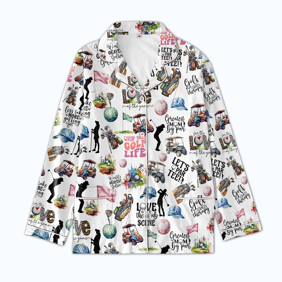 Personalized Women&#39;s Pajama Set, Gift For Golfers