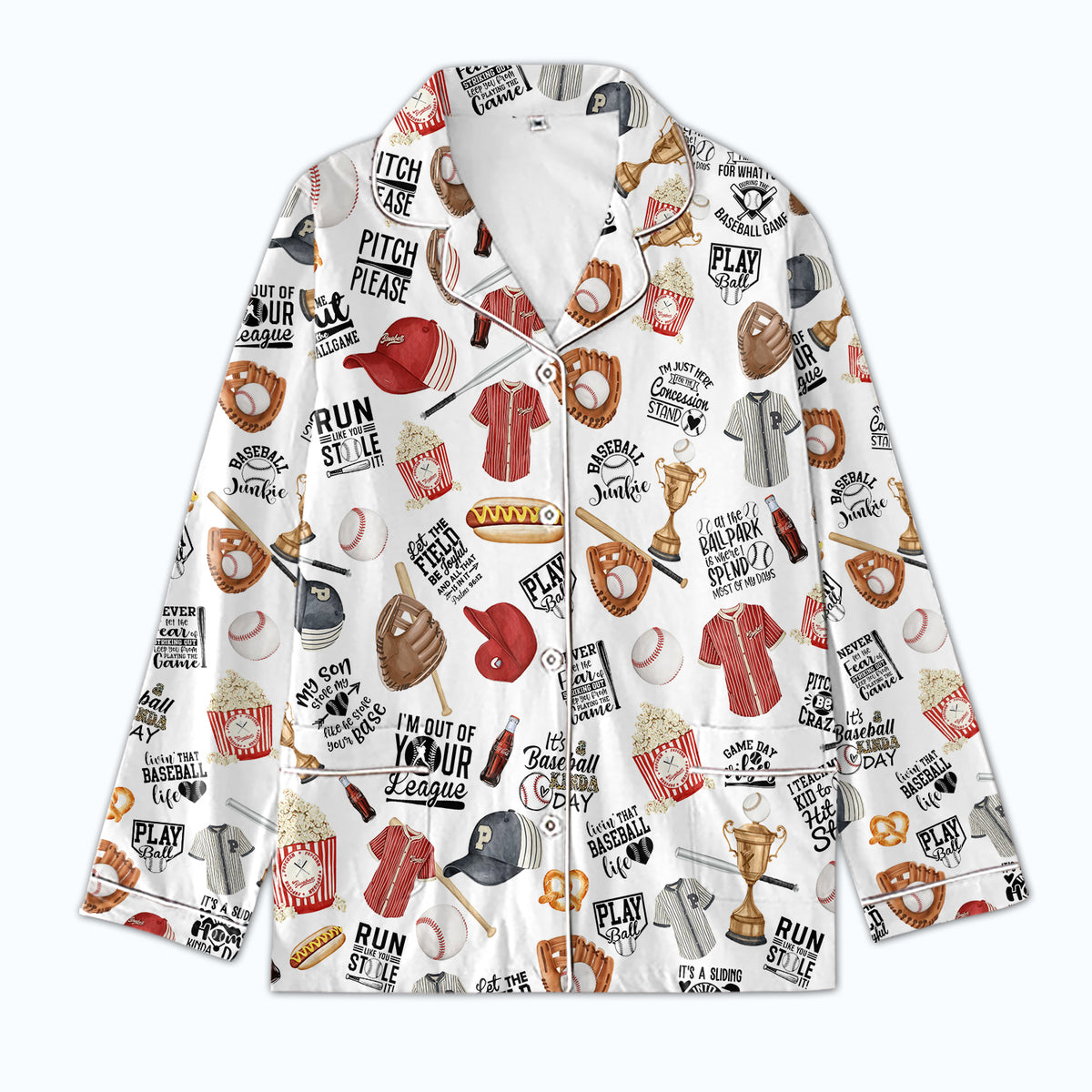 Women&#39;s Pajama Set, Gift For Baseball Lovers