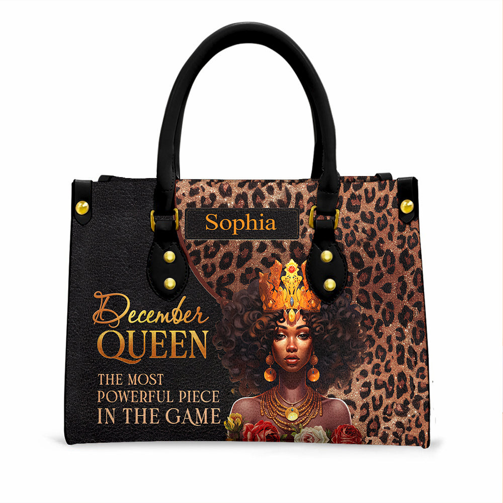 Personalized Leather Bag - December Birthday Gifts For December Queens, Queen Was Born In December