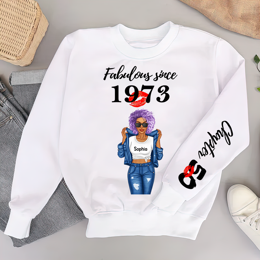 Personalised 50th Birthday Gifts, 50 And Fabulous Sweatshirt, 50th Birthday Shirt Ideas, Gift Ideas 50th Birthday Woman