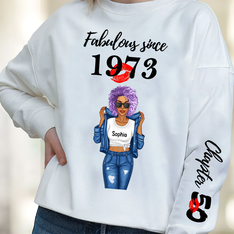 Personalised 50th Birthday Gifts, 50 And Fabulous Sweatshirt, 50th Birthday Shirt Ideas, Gift Ideas 50th Birthday Woman