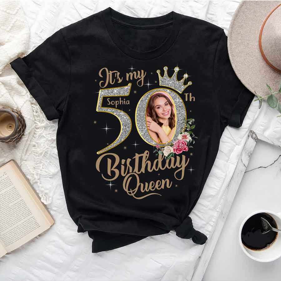 50th Birthday Shirts, Custom Birthday Shirts, Turning 50 Shirt, Gifts For Women Turning 50, 50 And Fabulous Shirt, 50th Birthday Shirts For Her-YPT-HCT
