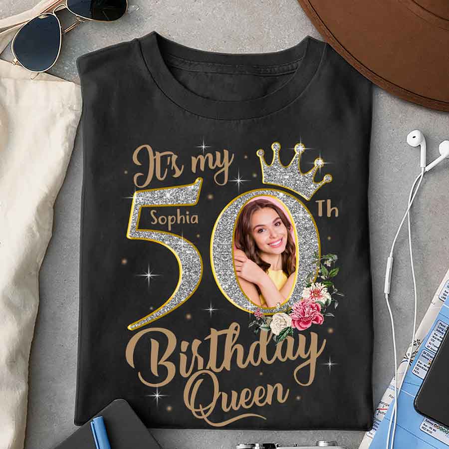 50th Birthday Shirts, Custom Birthday Shirts, Turning 50 Shirt, Gifts For Women Turning 50, 50 And Fabulous Shirt, 50th Birthday Shirts For Her-YPT-HCT