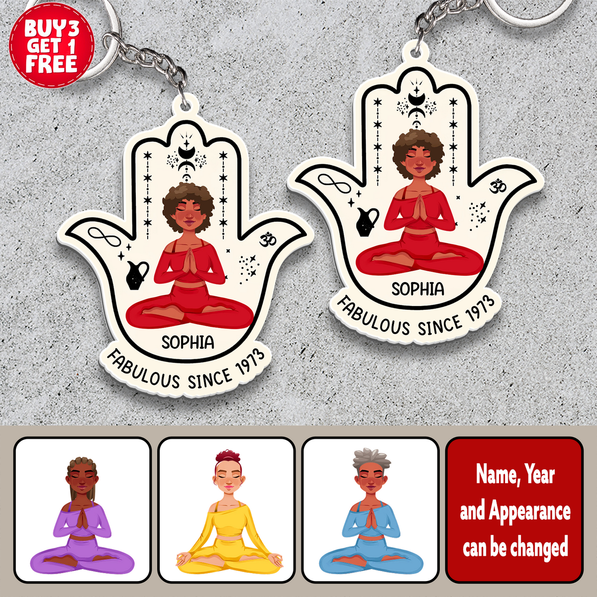 50th Birthday Acrylic Keychain, Custom Birthday Acrylic Keychain, 1973 50th Birthday Acrylic Keychain For Her