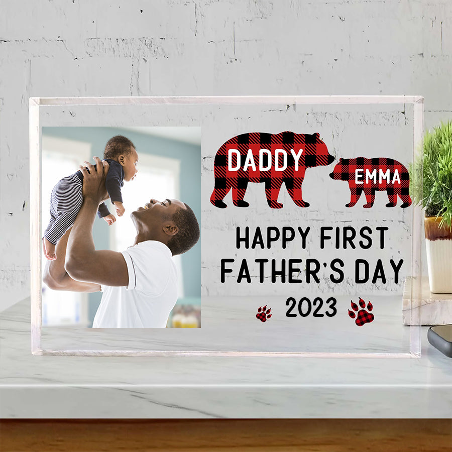First Fathers Day Gift, Custom Shape Acrylic Plaque, Best Gifts For New Dads, First Fathers Day Gift Ideas