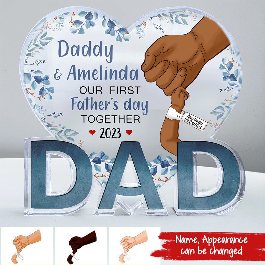 First Fathers day gift, Custom Shape Acrylic Plaque, Best Gifts for new Dads, First Fathers day gift ideas