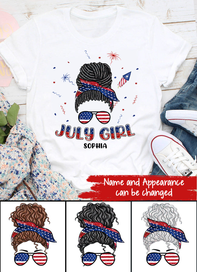 July Birthday Shirt, Custom Birthday Shirt, Queens Born In July, July Birthday Shirts For Woman, July Birthday Gifts, Happy Independence Day T-Shirt