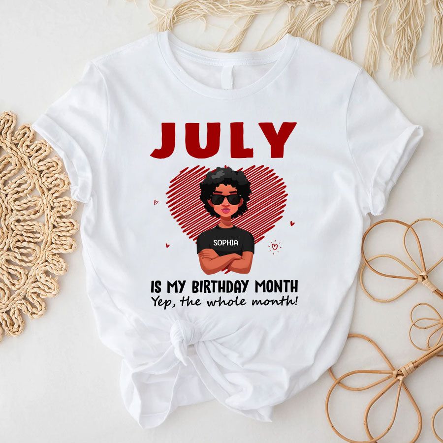 July Birthday Shirt, Custom Birthday Shirt, Queens Born In July, July Birthday Shirts For Woman, July Birthday Gifts