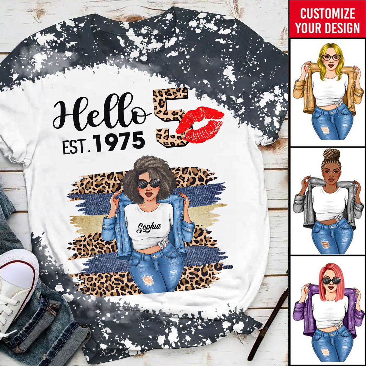 50th Birthday Shirts, Custom Birthday Shirts, Turning 50 Shirt, Gifts For Women Turning 50, 50 And Fabulous Shirt, 1975 Shirt, 50th Birthday Shirts For Her-YPT-TLQ