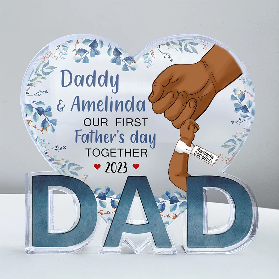 First Fathers day gift, Custom Shape Acrylic Plaque, Best Gifts for new Dads, First Fathers day gift ideas