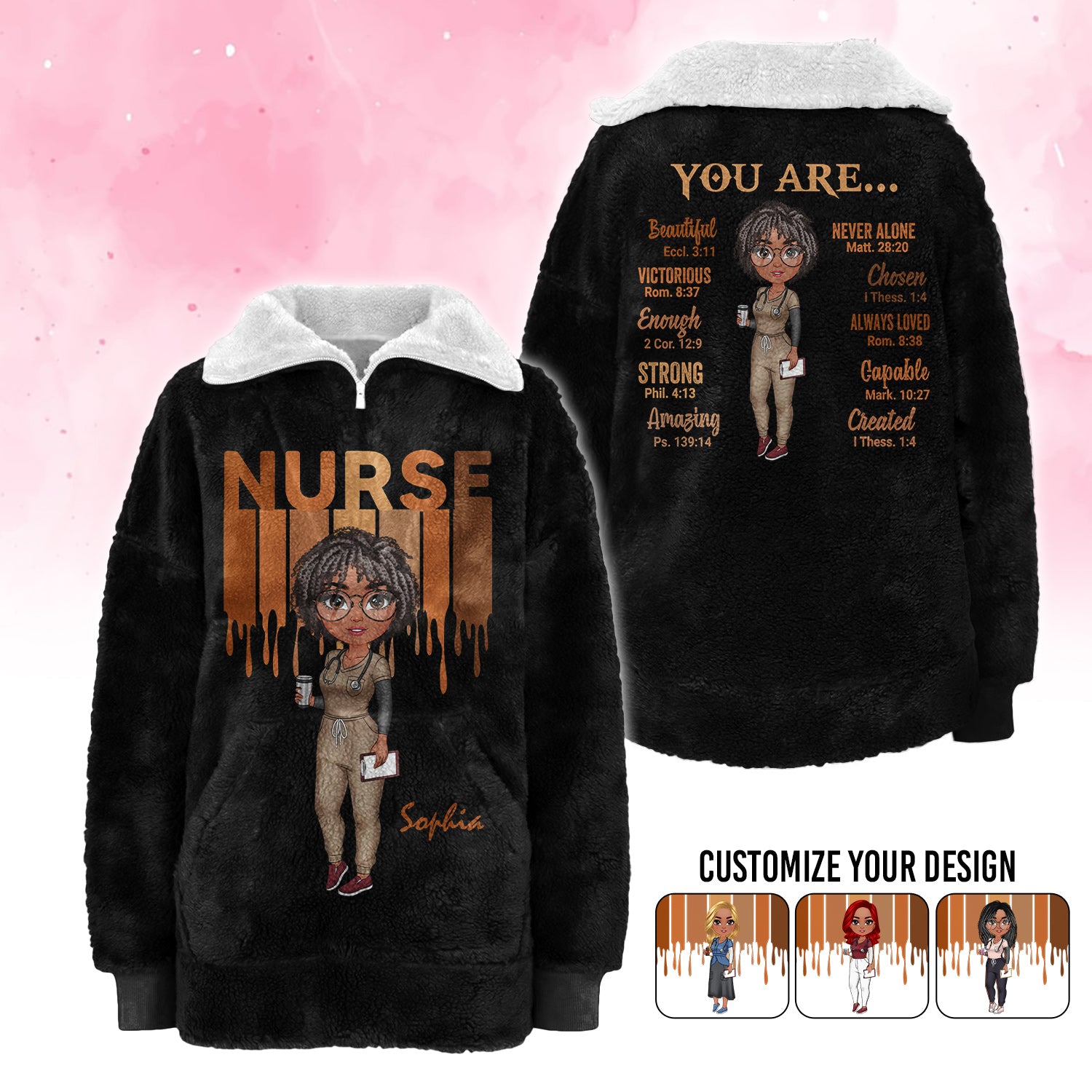 Borg Fleece Sweatshirt - Personalized Gift For Nurses