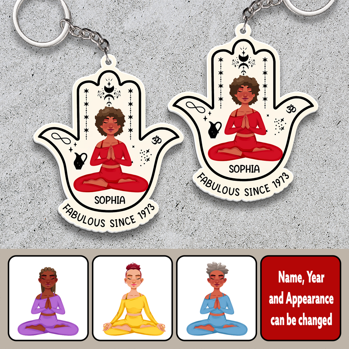 50th Birthday Acrylic Keychain, Custom Birthday Acrylic Keychain, 1973 50th Birthday Acrylic Keychain For Her