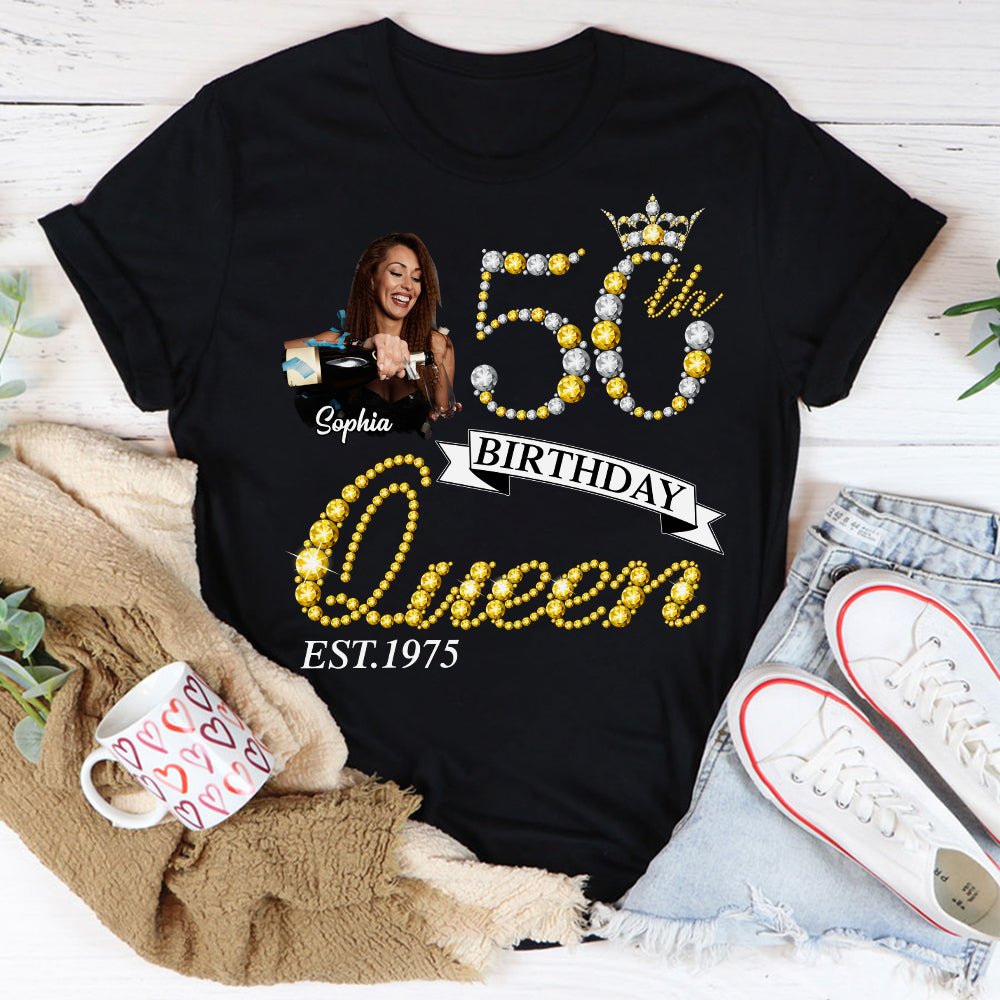 50th Birthday Shirts, Custom Birthday Shirts, Turning 50 Shirt, Gifts For Women Turning 50, 50 And Fabulous Shirt, 50th Birthday Shirts For Her-YPT-HCT