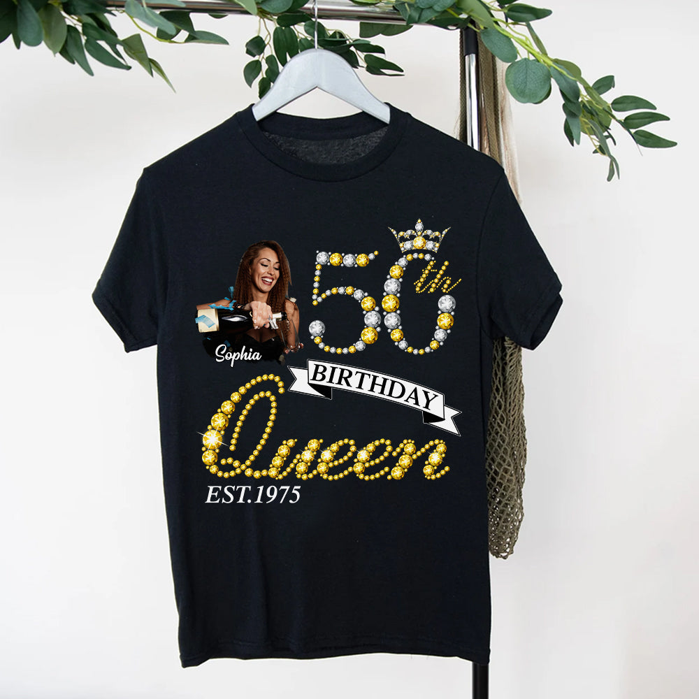 50th Birthday Shirts, Custom Birthday Shirts, Turning 50 Shirt, Gifts For Women Turning 50, 50 And Fabulous Shirt, 50th Birthday Shirts For Her-YPT-HCT