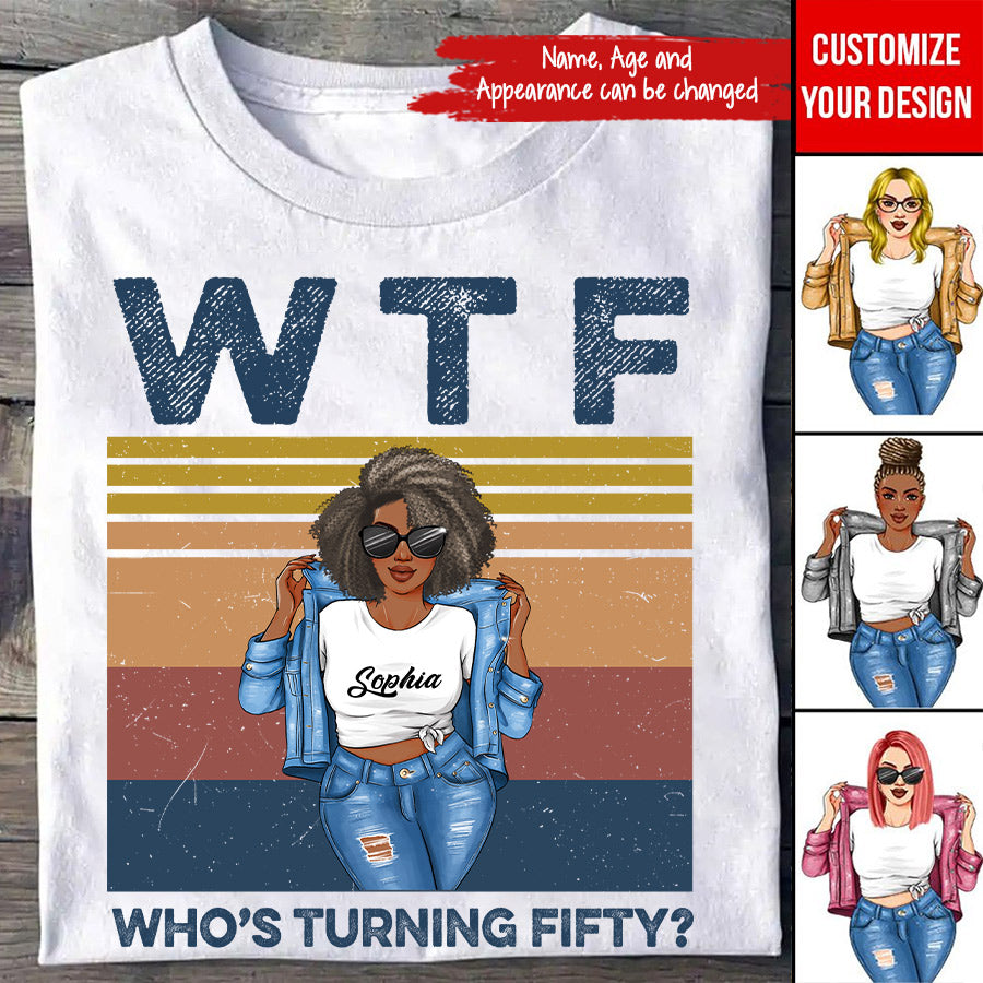 50th Birthday Shirts, Custom Birthday Shirts, Turning 50 Shirt, Gifts For Women Turning 50, 50 And Fabulous Shirt, 50th Birthday Shirts For Her-YPT-TLQ