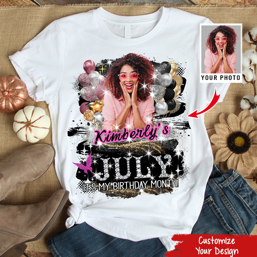 July Birthday Shirt, Custom Birthday Shirt, Queens Born In July, July Birthday Shirts For Woman, July Birthday Gifts-YPT-TLQ