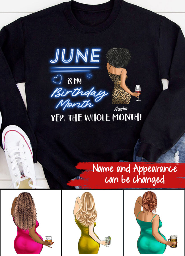June Birthday Shirt, Custom Birthday Shirt, Queens Born In June, June Birthday Shirts For Woman, June Birthday Gifts