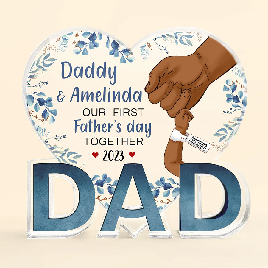 First Fathers day gift, Custom Shape Acrylic Plaque, Best Gifts for new Dads, First Fathers day gift ideas