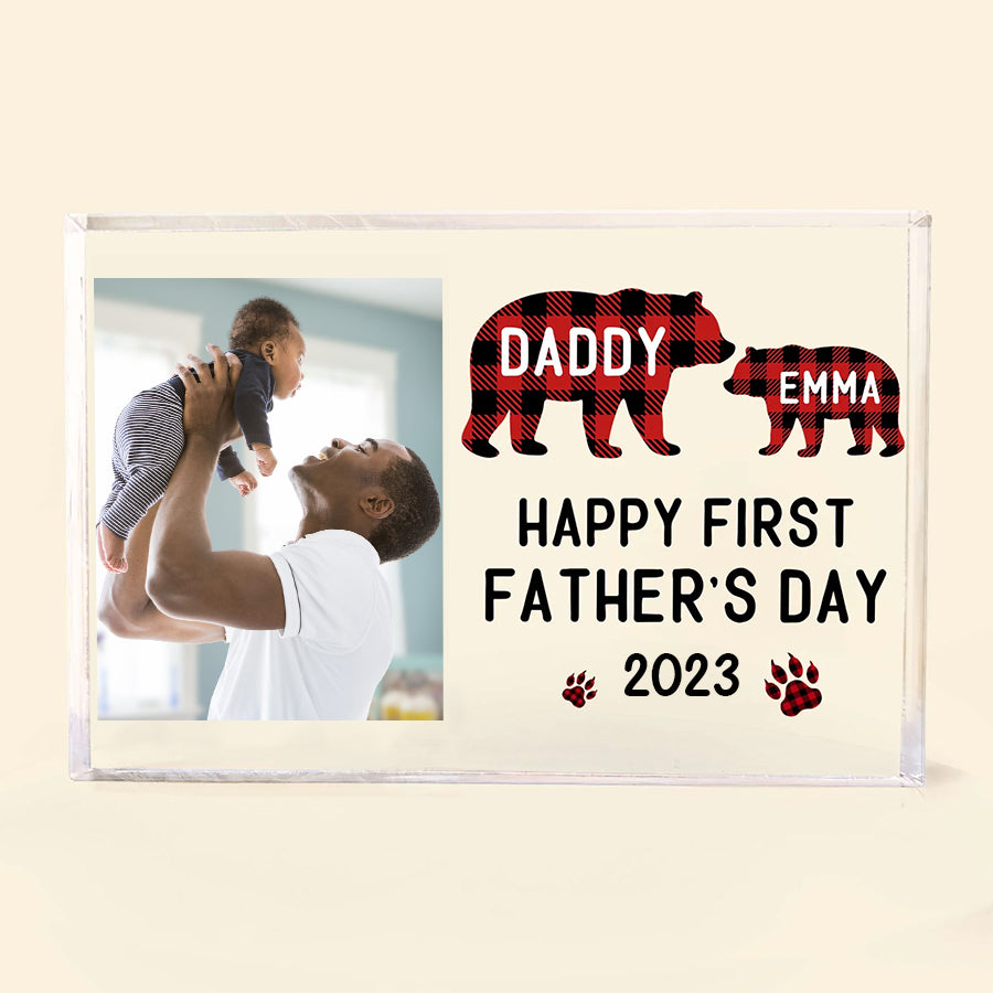 First Fathers Day Gift, Custom Shape Acrylic Plaque, Best Gifts For New Dads, First Fathers Day Gift Ideas