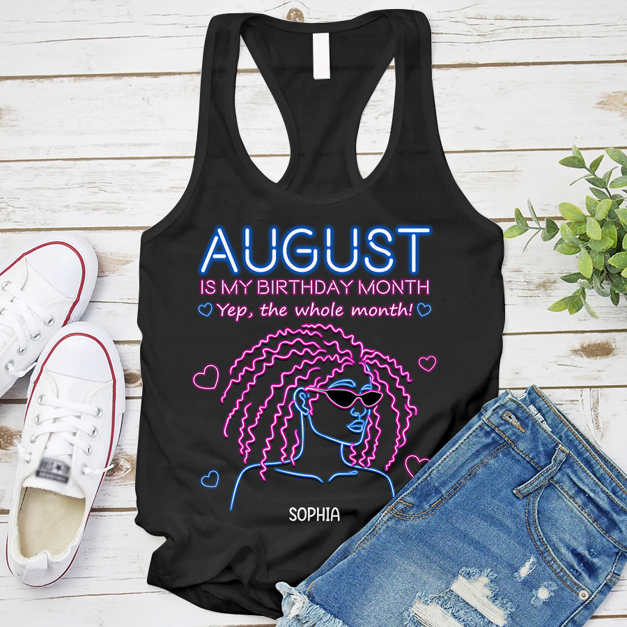 Custom Birthday Shirt, Queen Was Born In August, August Birthday Shirts For Woman, August Birthday Gifts, August Is My Birthday Month