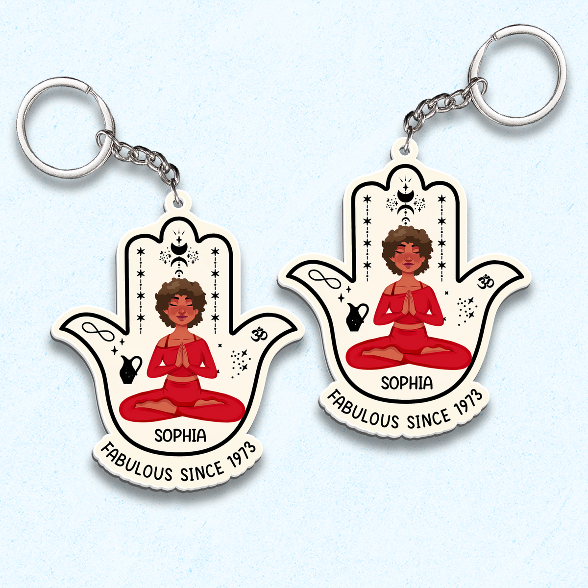 50th Birthday Acrylic Keychain, Custom Birthday Acrylic Keychain, 1973 50th Birthday Acrylic Keychain For Her