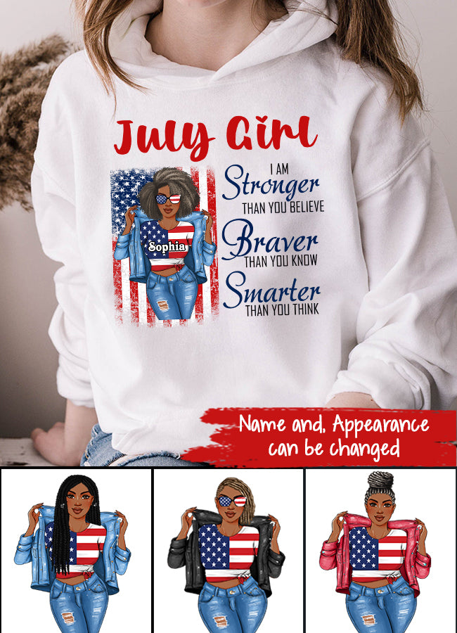 July Birthday Shirt, Custom Birthday Shirt, Queens Born In July, July Birthday Shirts For Woman, July Birthday Gifts, Happy Independence Day T-Shirt