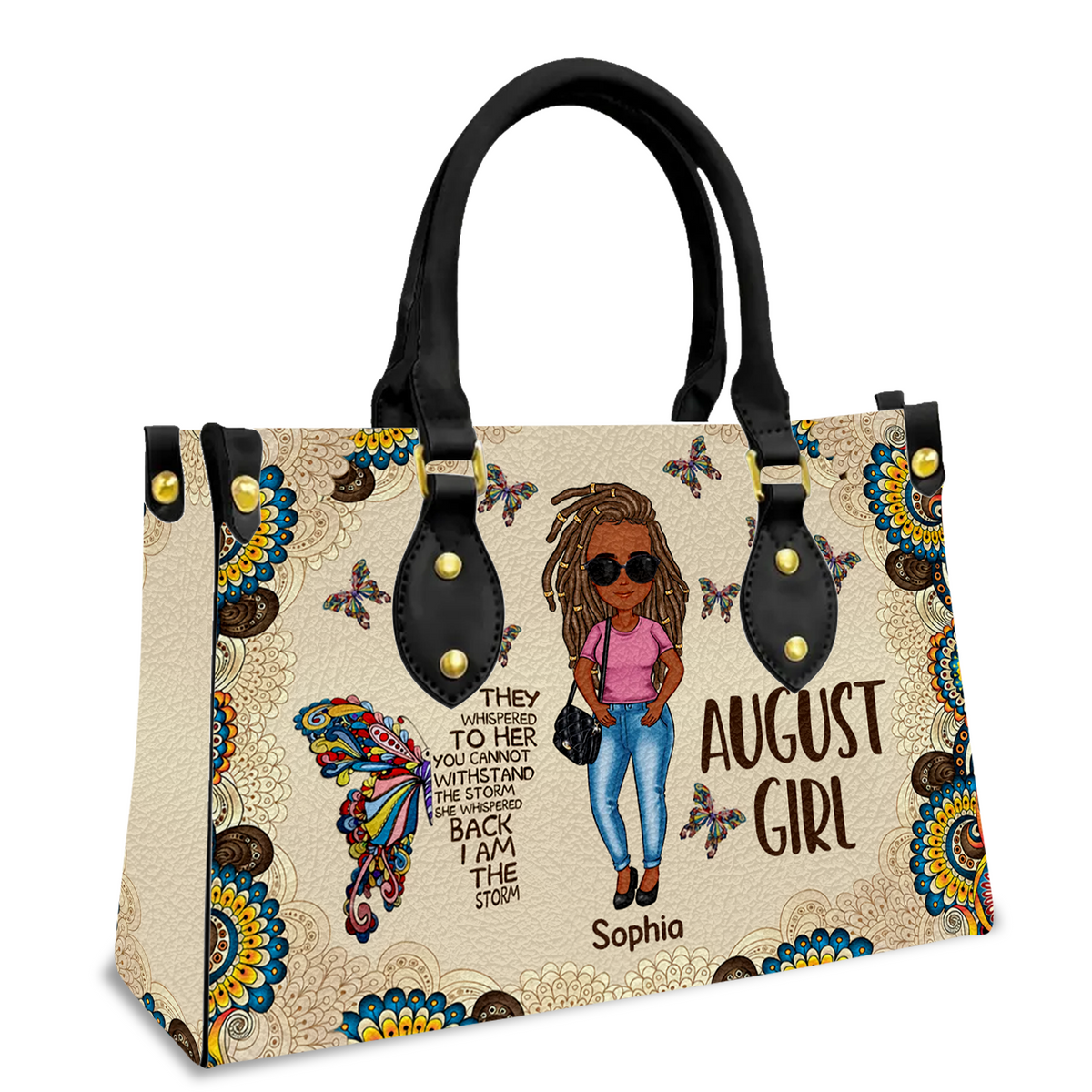 Personalized Leather Bag - August Birthday Gifts For August Queens, Queen Was Born In August