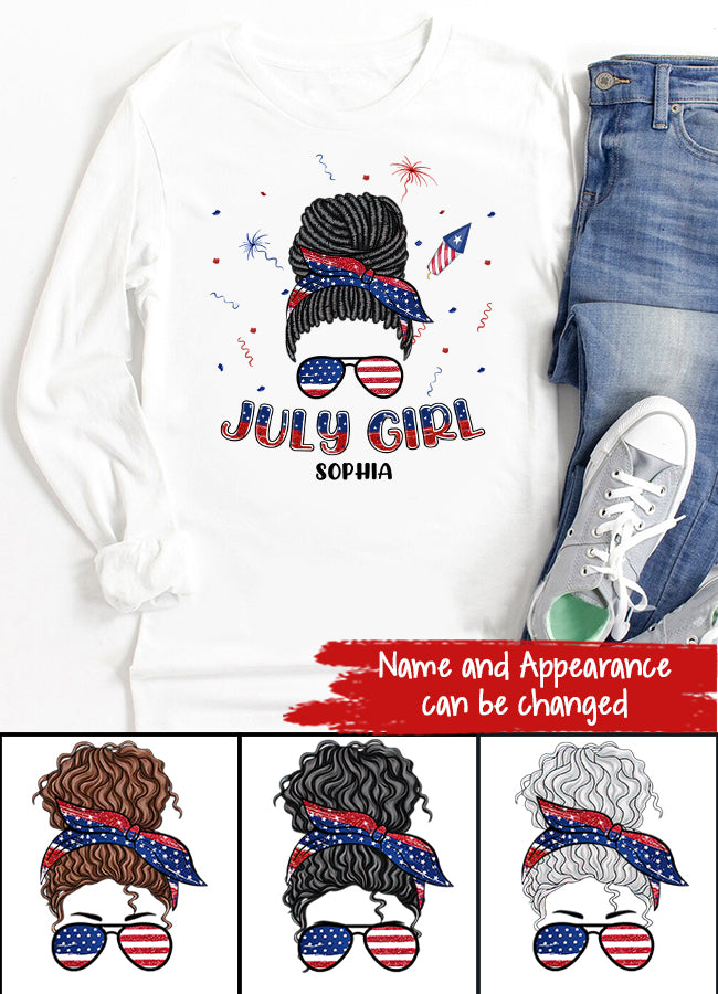 July Birthday Shirt, Custom Birthday Shirt, Queens Born In July, July Birthday Shirts For Woman, July Birthday Gifts, Happy Independence Day T-Shirt