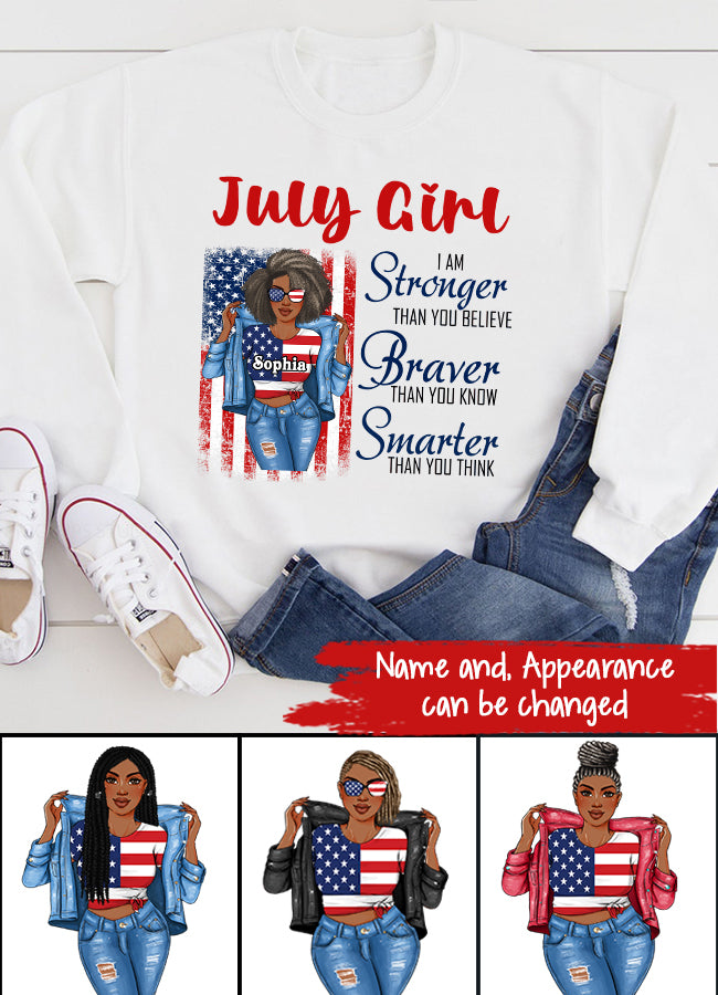 July Birthday Shirt, Custom Birthday Shirt, Queens Born In July, July Birthday Shirts For Woman, July Birthday Gifts, Happy Independence Day T-Shirt