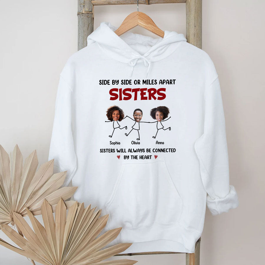 Personalized shirt for sisters, big sister tshirt, We Were Put On This Earth To Be Sisters By Heart