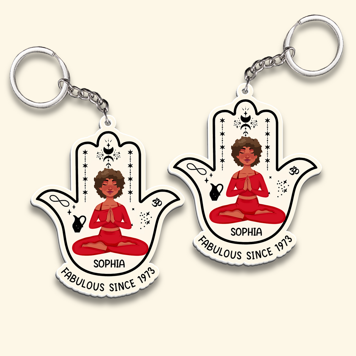 50th Birthday Acrylic Keychain, Custom Birthday Acrylic Keychain, 1973 50th Birthday Acrylic Keychain For Her