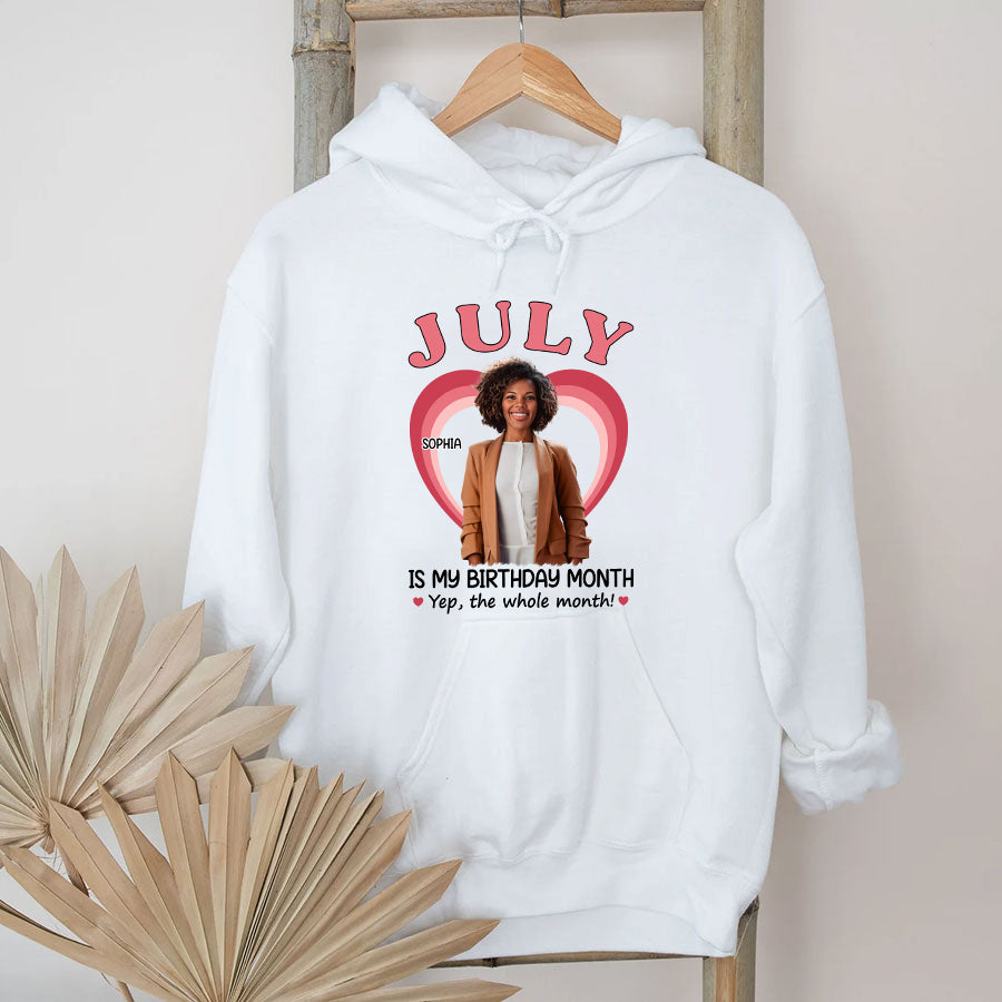 July Birthday Shirt, Custom Birthday Shirt, Queens Born In July, July Birthday Shirts For Woman, July Birthday Gifts, July Is My Birthday Month, Yep The Whole Month