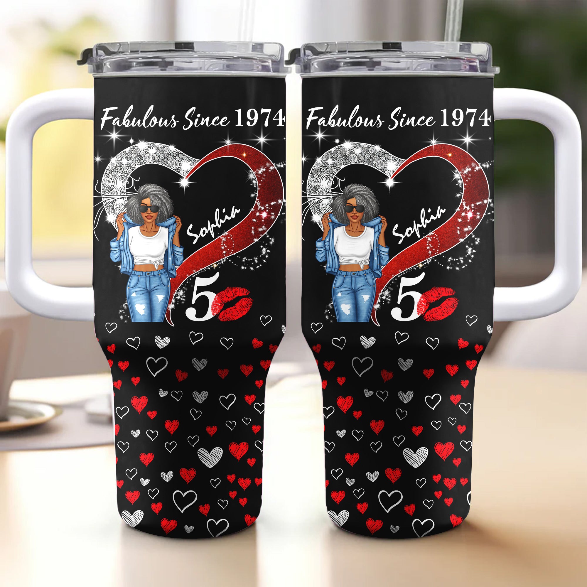 Personalized Tumbler With Straw, Gift Ideas 50th Birthday Woman - TLQ