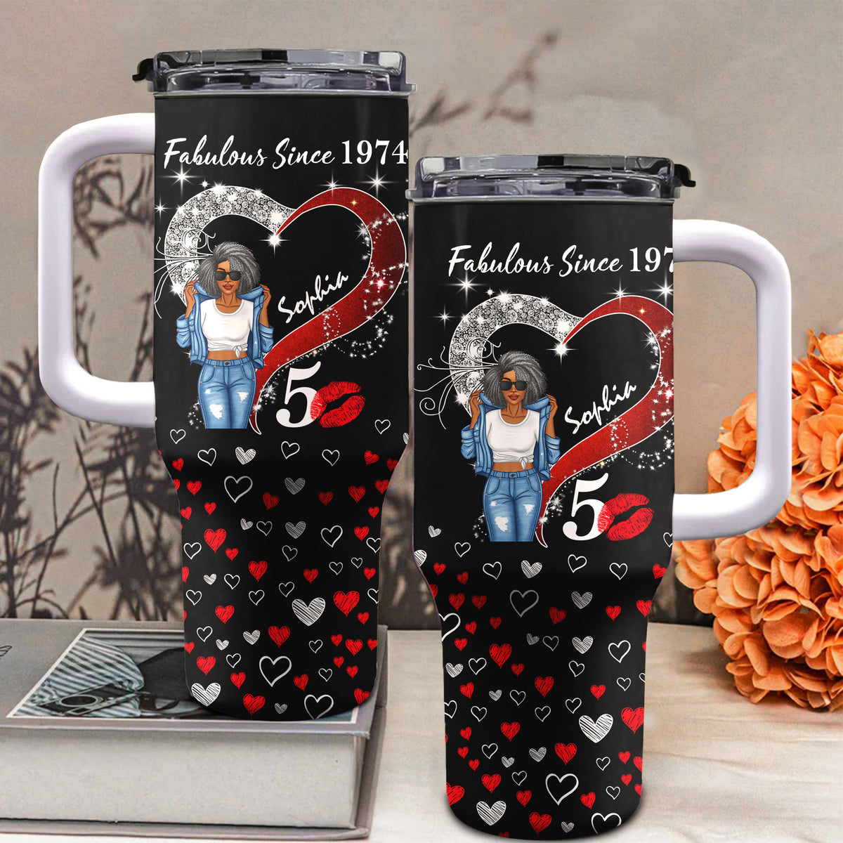 Personalized Tumbler With Straw, Gift Ideas 50th Birthday Woman - TLQ
