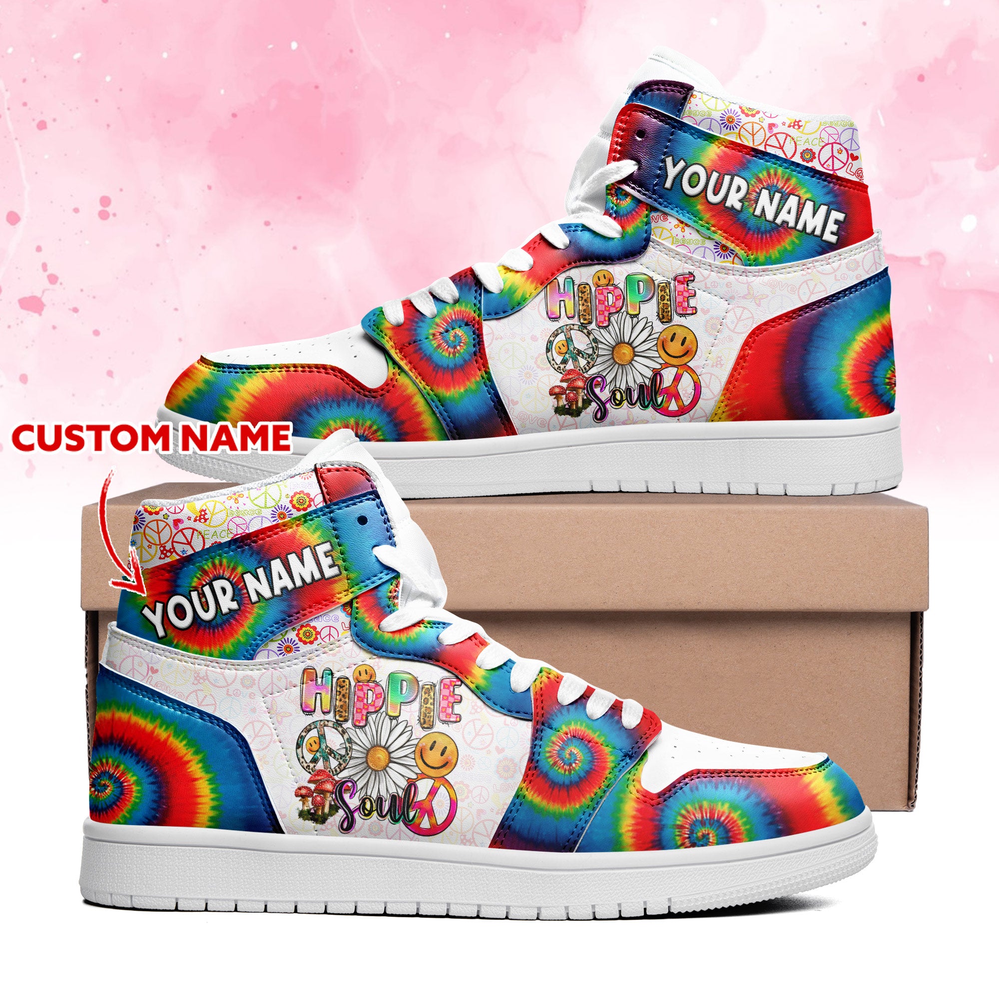 Personalized Shoe - Gift For Hippie Lovers