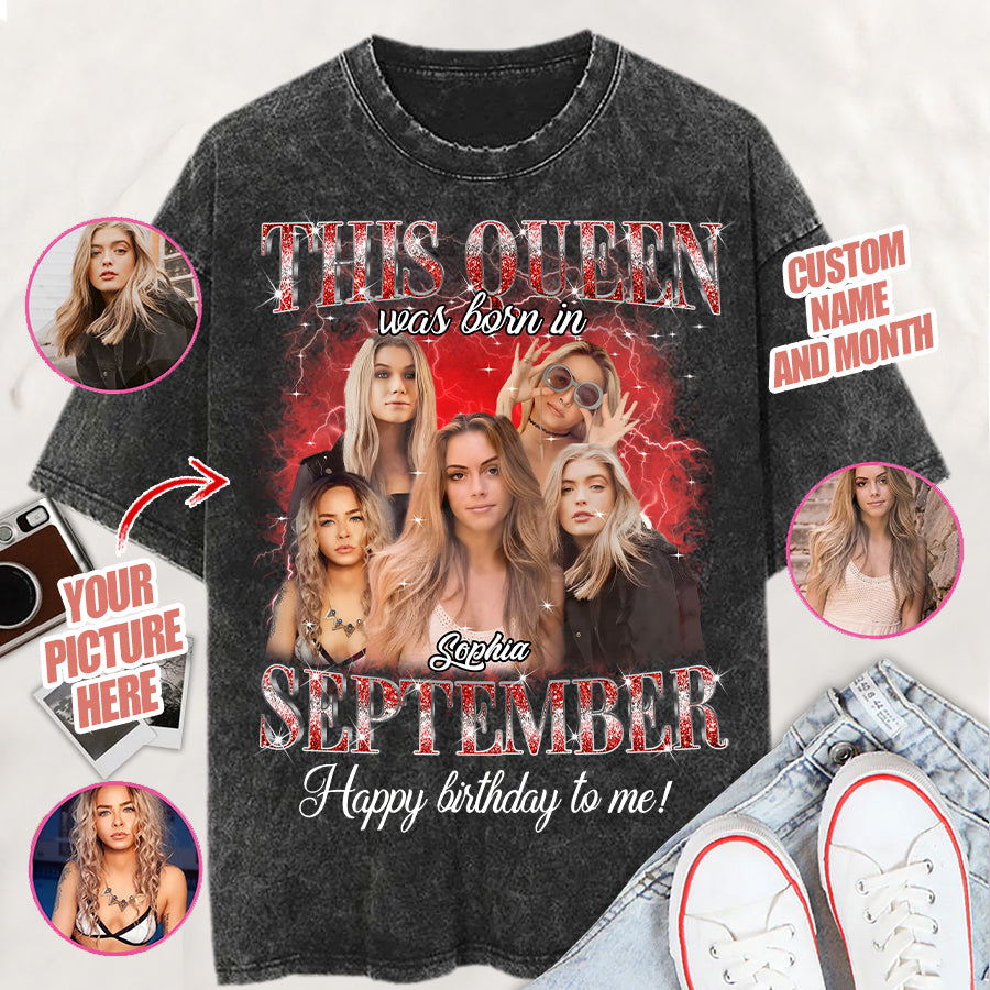 September Birthday Shirt, Custom Birthday Shirt, Queens are Born In September, September Birthday Shirts For Woman, September Birthday Gifts-YPT-TLQ