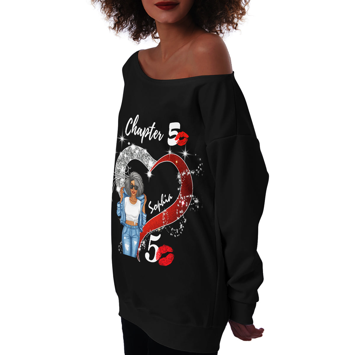Women&#39;s Off-Shoulder Sweatshirt, Chapter 50, Fabulous Since 1974 50th Birthday - TLQ