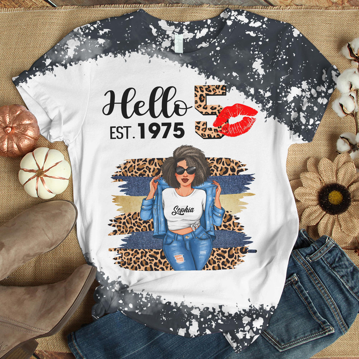 50th Birthday Shirts, Custom Birthday Shirts, Turning 50 Shirt, Gifts For Women Turning 50, 50 And Fabulous Shirt, 1975 Shirt, 50th Birthday Shirts For Her-YPT-TLQ