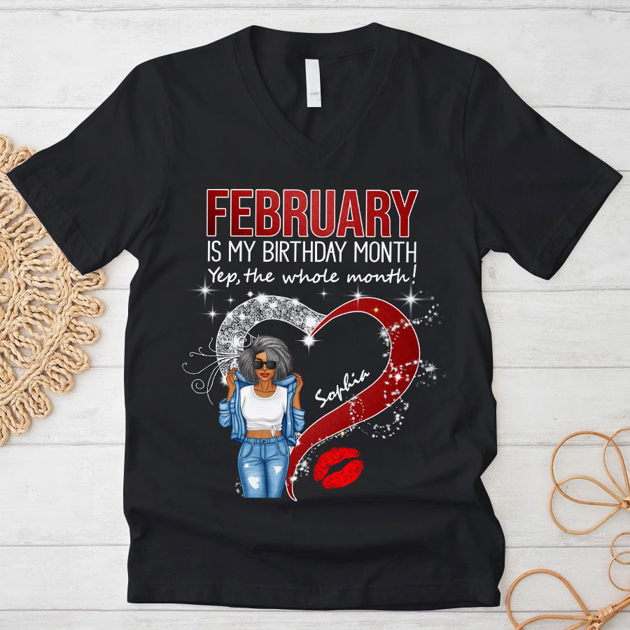 February Birthday Shirt, Custom Birthday Shirt, Queens Born In February, February Birthday Shirts For Woman, February Birthday Gifts