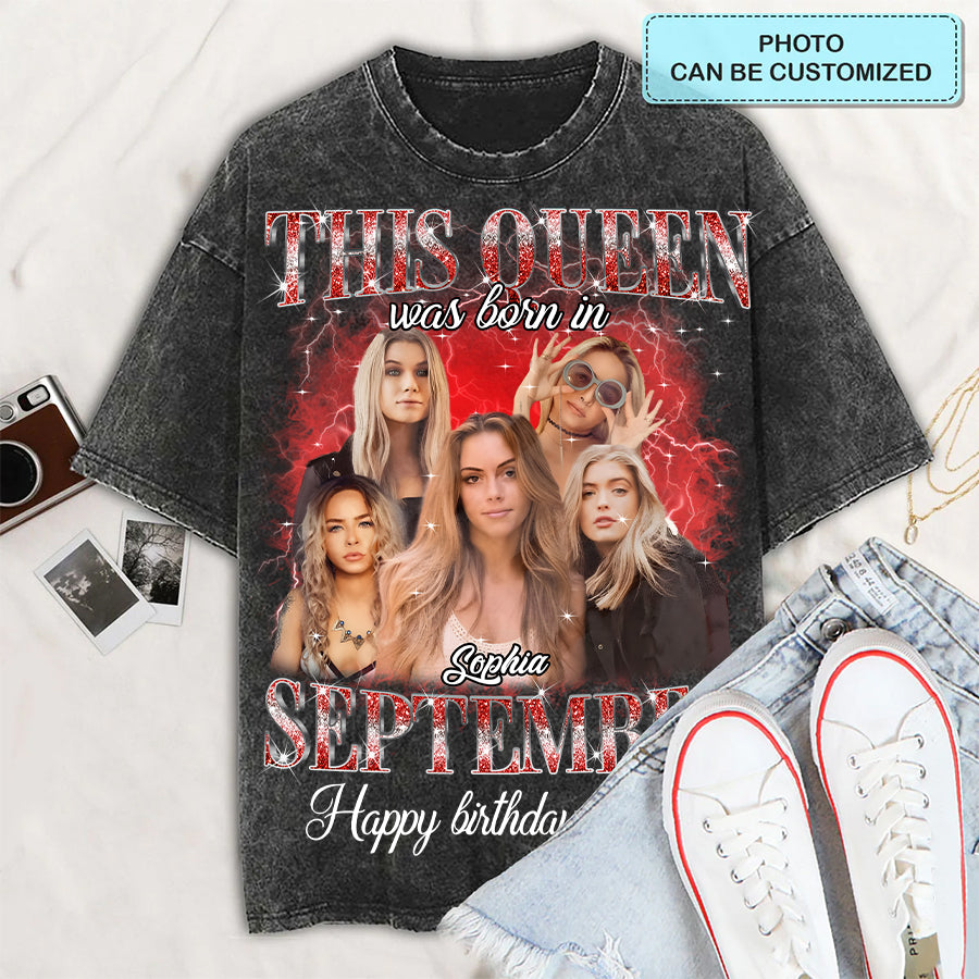 September Birthday Shirt, Custom Birthday Shirt, Queens are Born In September, September Birthday Shirts For Woman, September Birthday Gifts-YPT-TLQ