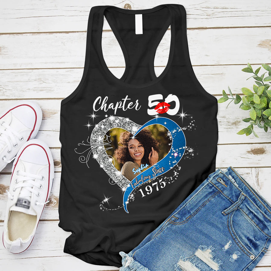 Custom Face Photo 50&#39;s Birthday Shirt, 50th Birthday Unique T Shirt For Woman, Custom Birthday Shirt, Her Gifts For 50 Years Old, Custom Picture Tee, Personalized Birthday Shirt-YPT-TLQ