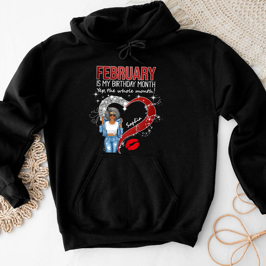 February Birthday Shirt, Custom Birthday Shirt, Queens Born In February, February Birthday Shirts For Woman, February Birthday Gifts