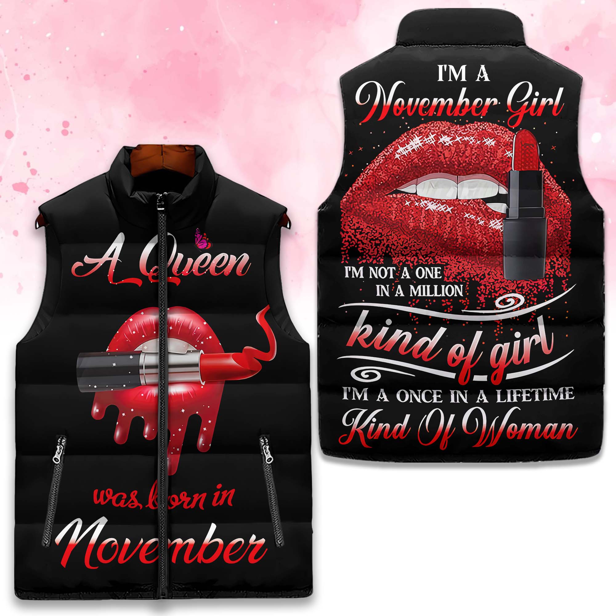 Puffer Vest - Personalized November Birthday Month, Gift Ideas For November Birthday For Girls